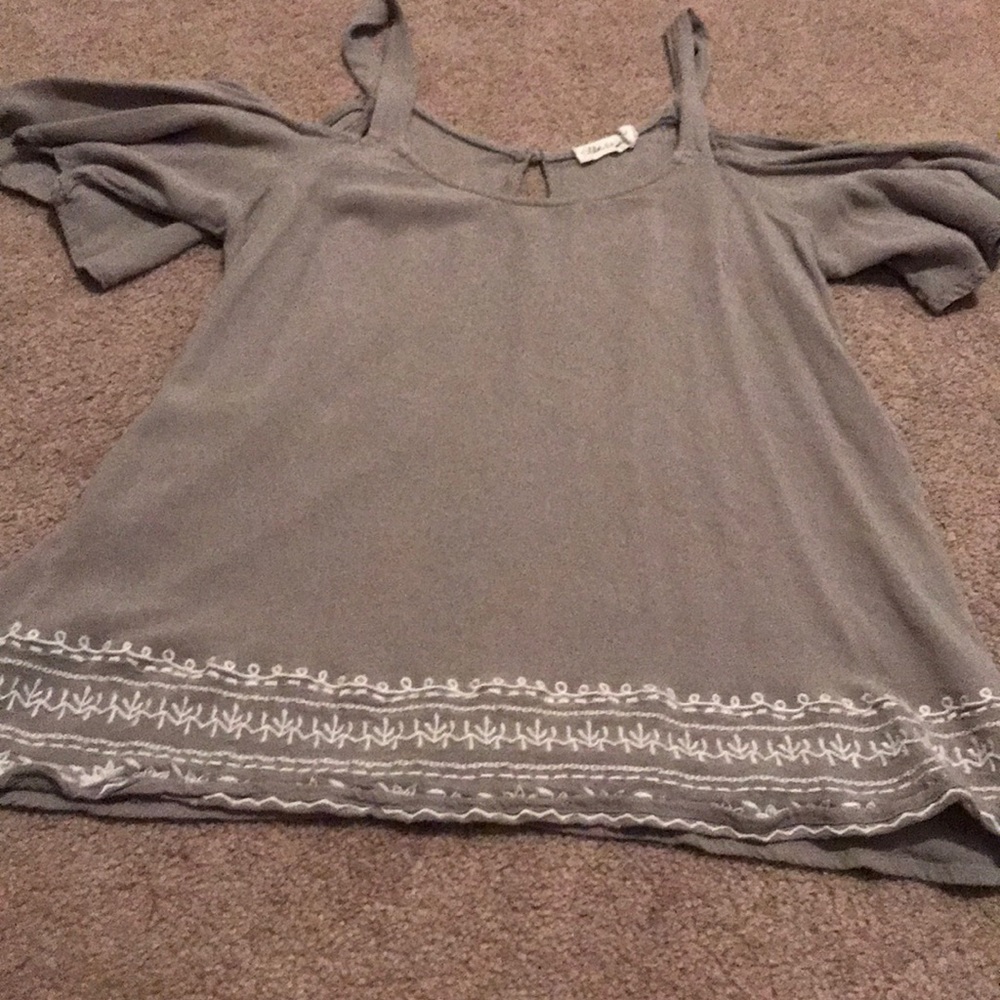 Olive green flower tank top